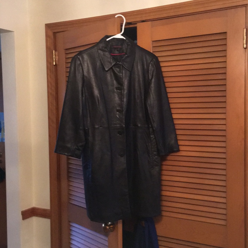 Anne Klein Leather Trench coat